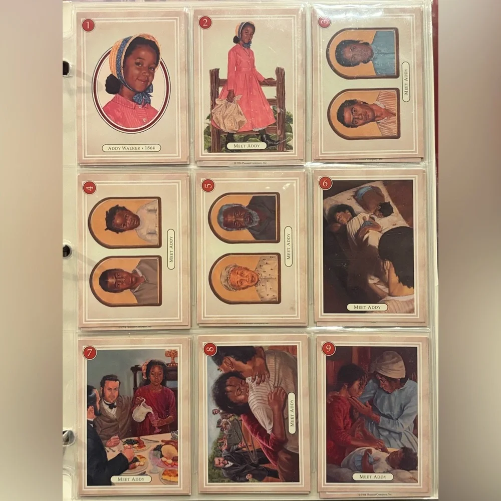 Vintage 120+ American Girl Trading Cards in American Girl Trading Card Album